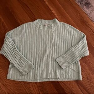 American Eagle Mint Green Ribbed Knit Sweater